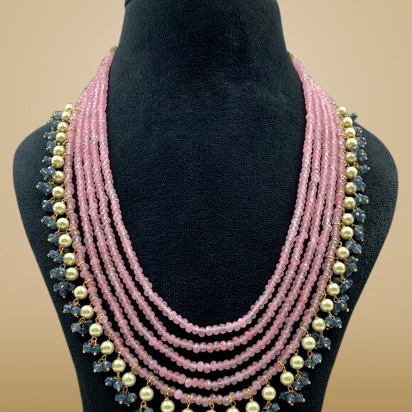 Stunning Onyx Beads Multi Layer Necklace, Elegant Layering Necklace - Picture 2 of 3